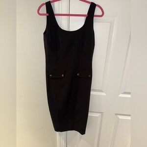 Karl Lagerfeld Sleeveless Black Midi Dress
